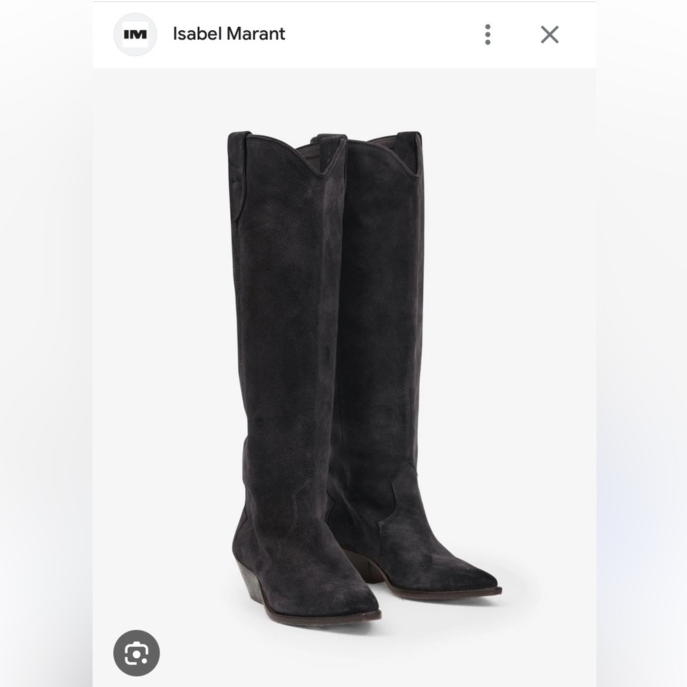Isabel Marant Tall Denvee Boots- Black Suede Size 40